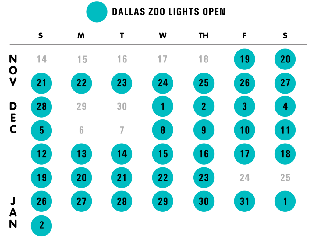 18+ Dallas Zoo Christmas Lights 2021