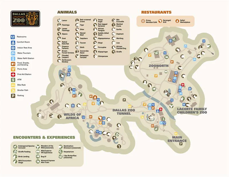 Dallas Zoo Map | Dallas Zoo